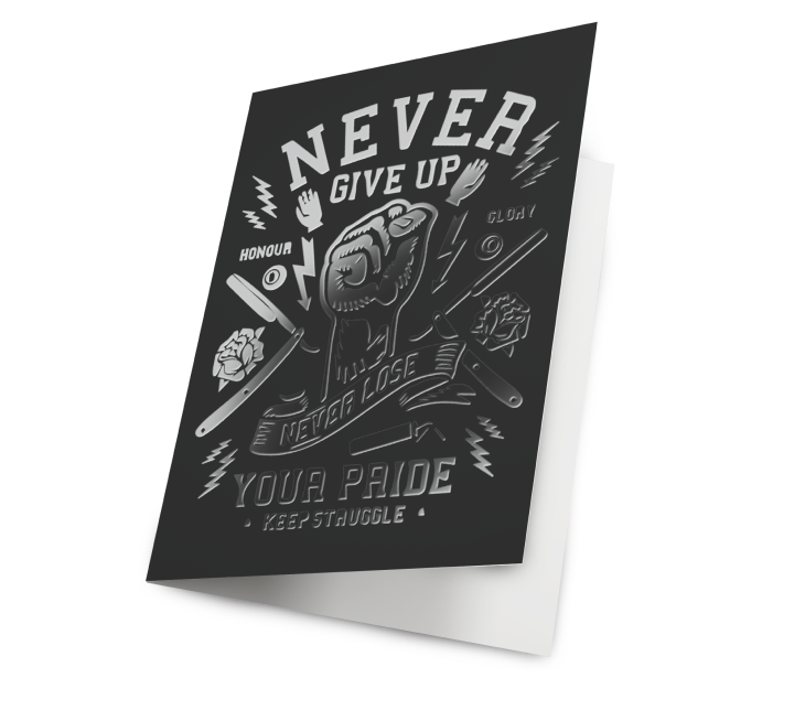 Spot UV Greeting Card — Matte Lamination + Spot UV