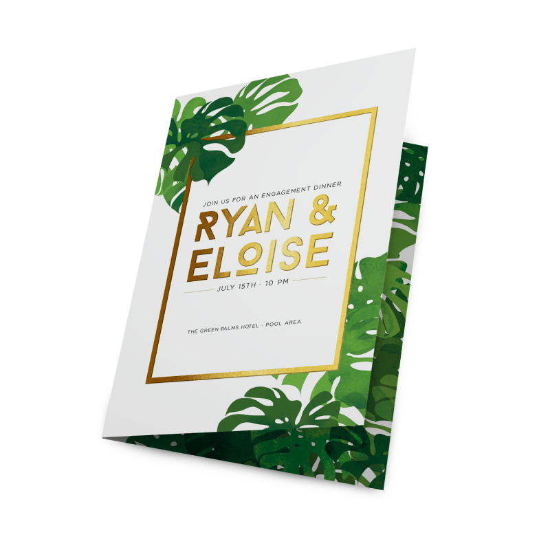 Metallic Foil Greeting Cards — Matte Lamination + Gold / Silver Foil