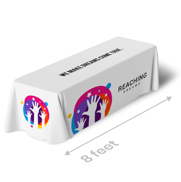 Table Covers (8 ft Table) — 170 GSM White Polyester Cloth