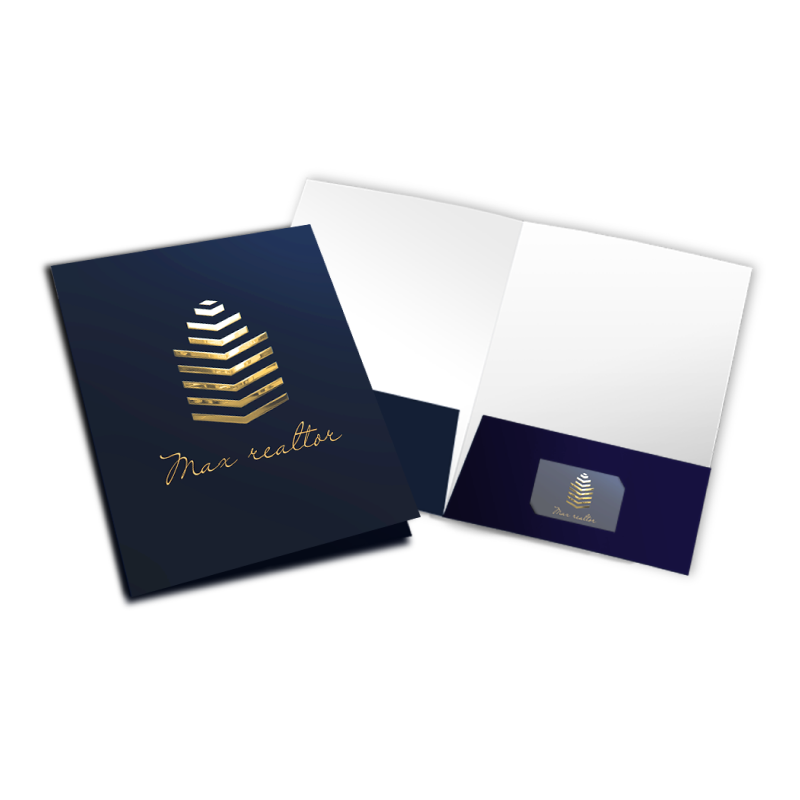 Metallic Foil Presentation folder — 14PT cardstock